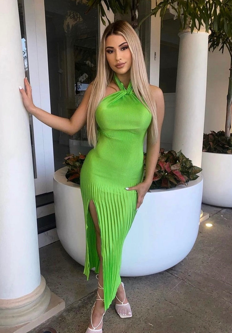 Klum Gown - Neon Lime